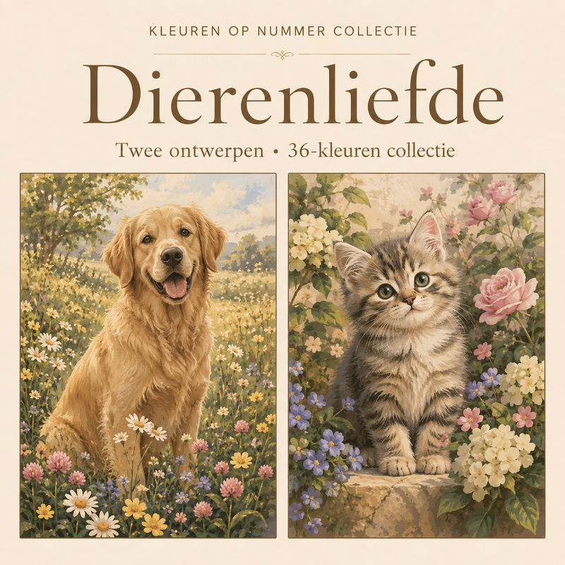 Animal Love – Paint by Numbers Set (2 canvases)