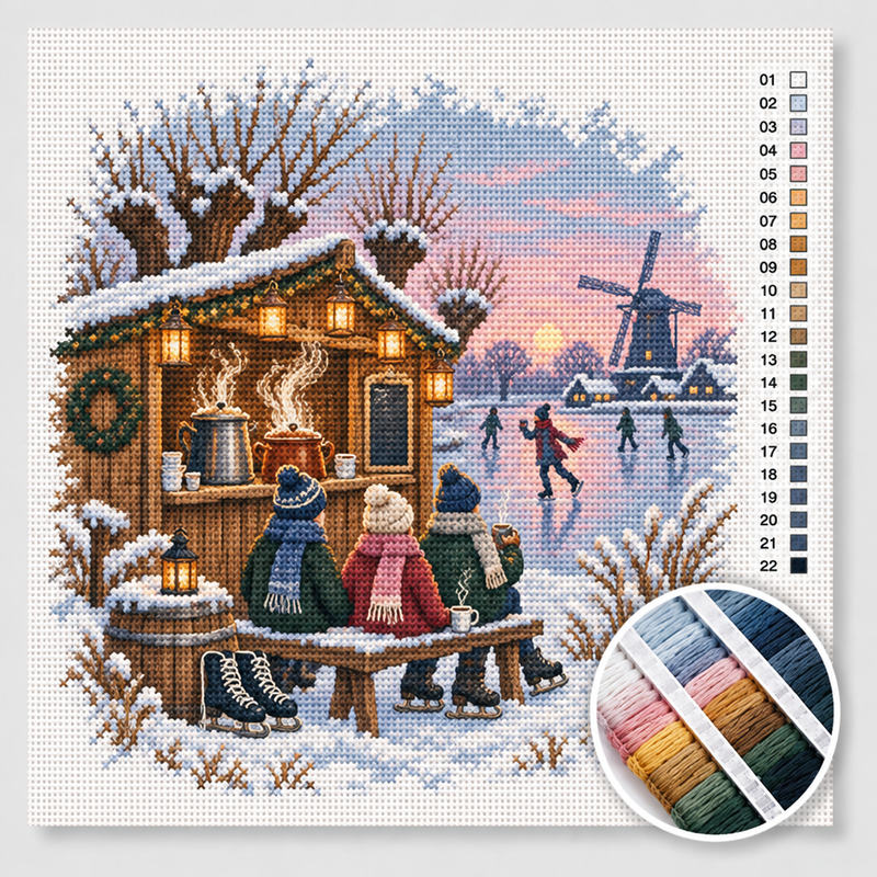 Koek-en-Zopie by the Ice — Cross Stitch Kit
