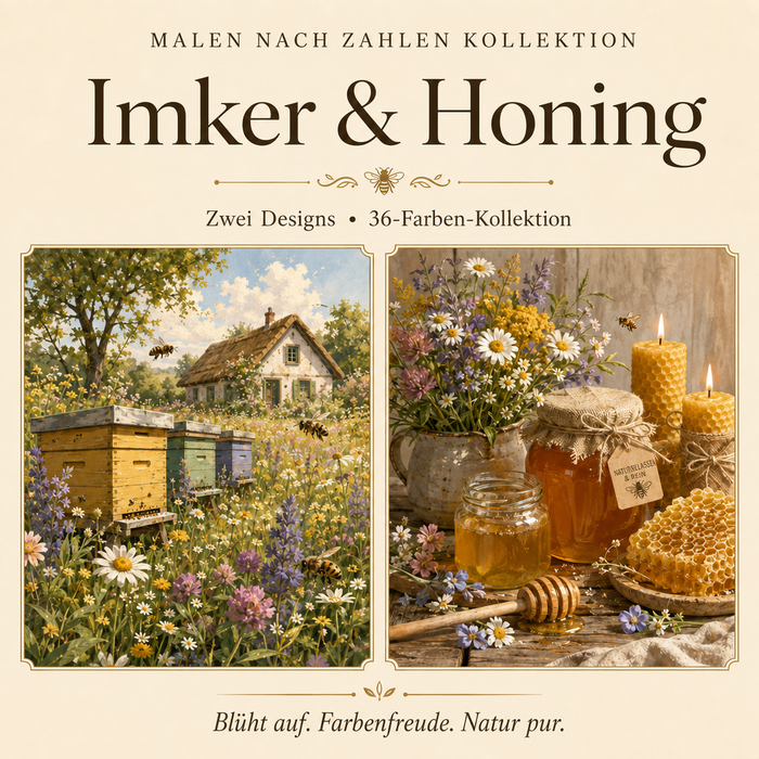 Imker & Honig – Malen nach Zahlen Set (Hero DE)