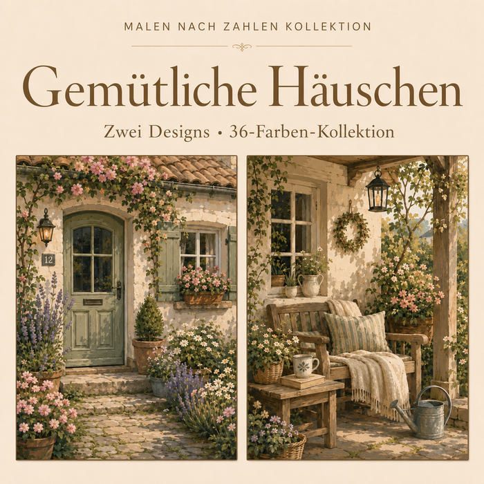 Gemütliche Häuschen – Malen nach Zahlen Set (Hero DE)