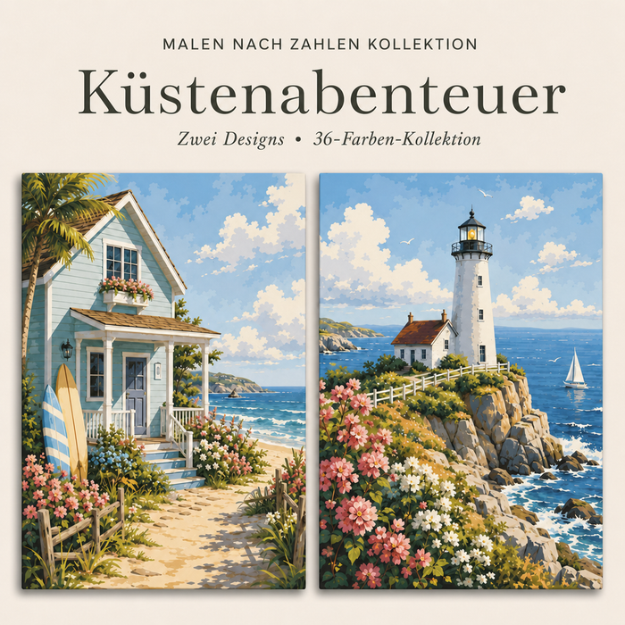 Küstenabenteuer – Malen nach Zahlen Set (Hero DE)