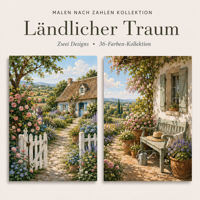 Ländlicher Traum – Malen nach Zahlen Set (Hero DE)