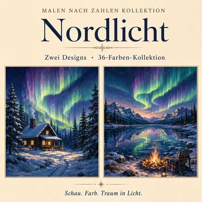 Nordlicht – Malen nach Zahlen Set (Hero DE)