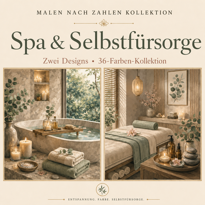 Spa & Selbstfürsorge – Malen nach Zahlen Set (Hero DE)