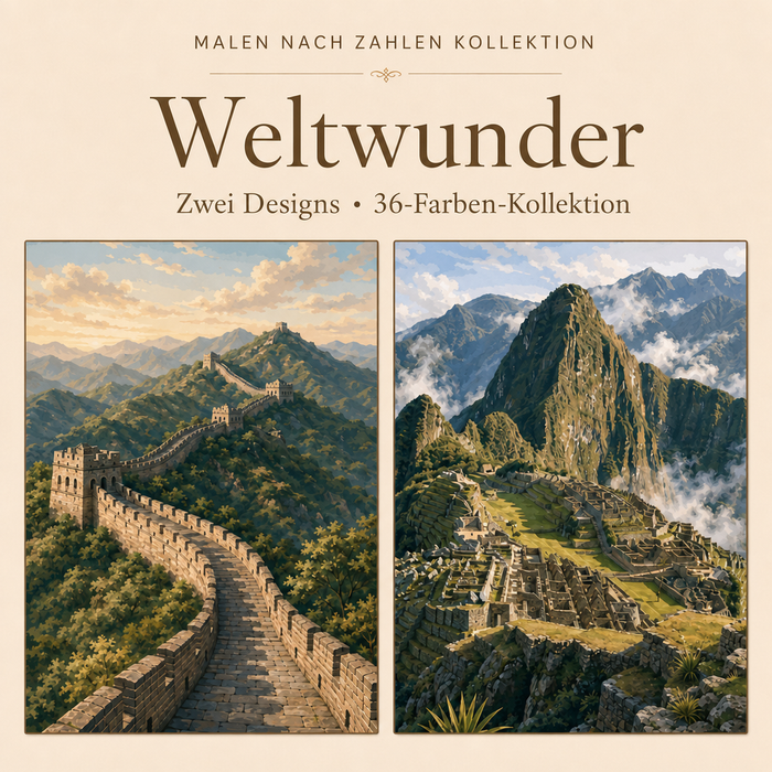 Weltwunder – Malen nach Zahlen Set (Hero DE)