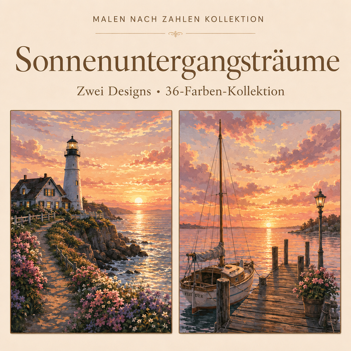 Sonnenuntergangsträume – Malen nach Zahlen Set (Hero DE)