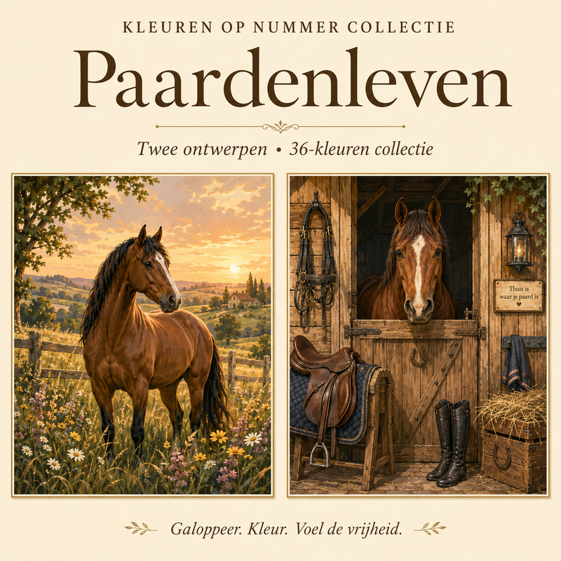 Horse Life – Paint By Numbers Set (2 canvases)