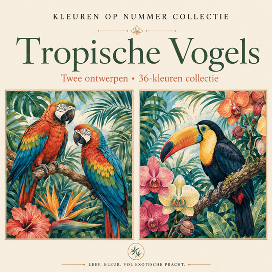 Tropische Vogels – Kleuren op Nummer