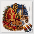 Mitre and Staff with Speculaas — Cross Stitch Kit 1