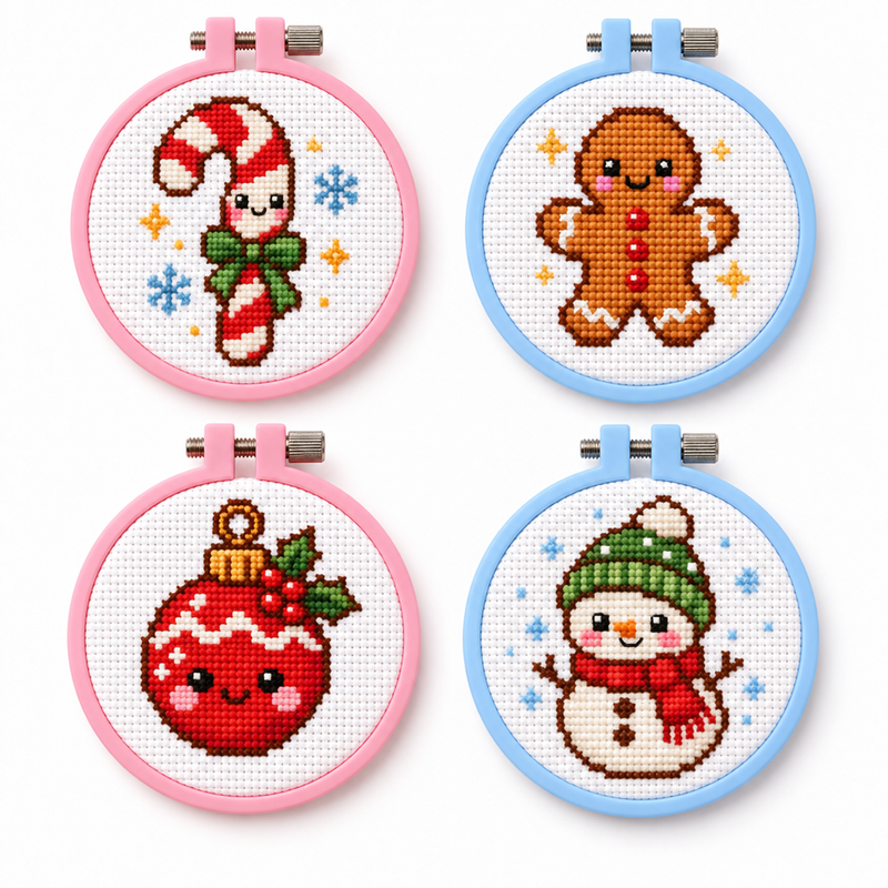 Mini Bundle Christmas — Set of 4 Mini Cross Stitch Kits