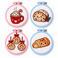 Mini Bundel Kerstlekkers — Set van 4 Mini Kruissteek Kits 1