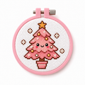Mini Bundle Pink Christmas — Set of 4 Mini Cross Stitch Kits 2