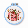 Mini Bundle Pink Christmas — Set of 4 Mini Cross Stitch Kits 3