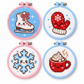 Mini Bundle Winter — Set of 4 Mini Cross Stitch Kits 1