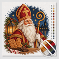 Portrait of Sinterklaas with a Golden Staff — Cross Stitch Kit 1