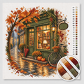 Rainy Bookshop in Autumn — Cross Stitch Kit 1
