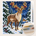 Reindeer with Lights in Its Antlers — Paint by Numbers 1