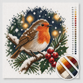 Robin on a Snowy Branch — Cross Stitch Kit 1