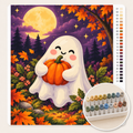 Roze Halloween: Lief Spookje – Kleuren op Nummer canvas met stiftenset 1