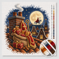 Chimney with a Sack Full of Presents by the Full Moon — Cross Stitch Kit 1