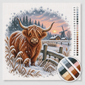 Highland Cow in a Snow Shower — Cross Stitch Kit 1