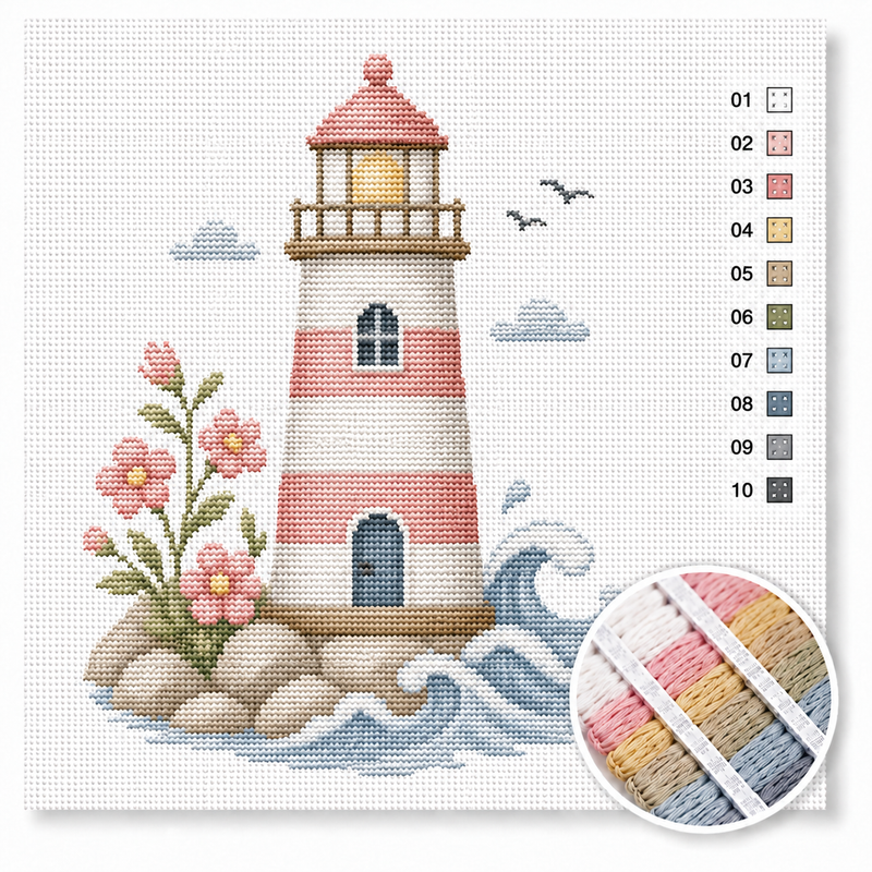Lighthouse by the Sea — Cross Stitch Kit