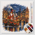 Steamboat Sailing into the Amsterdam Canal — Cross Stitch Kit 1