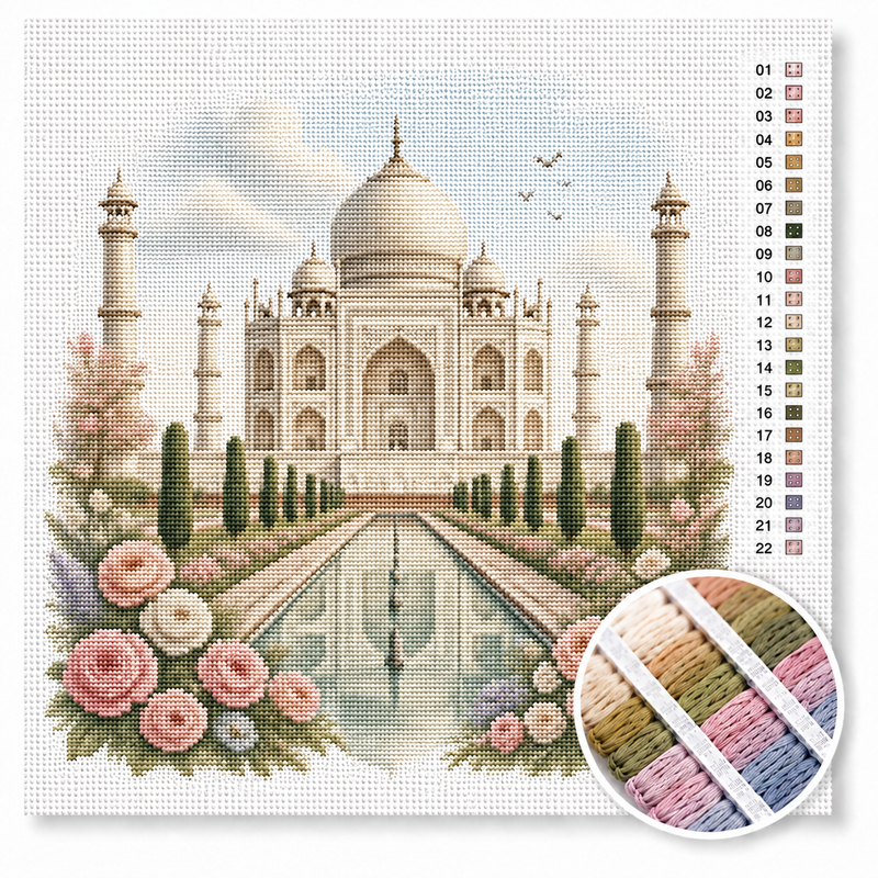 Taj Mahal in Agra — Cross Stitch Kit