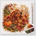 Dachshund in a Pile of Autumn Leaves — Cross Stitch Kit 1