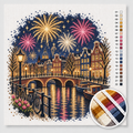 Fireworks over the Amsterdam Canals — Cross Stitch Kit 1