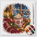 Hot Chocolate by the Frosted Window — Cross Stitch Kit 1