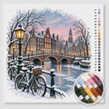 Wintry Amsterdam Canal — Cross Stitch Kit 1
