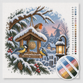 Winter Birds at the Bird Feeder — Cross Stitch Kit 1