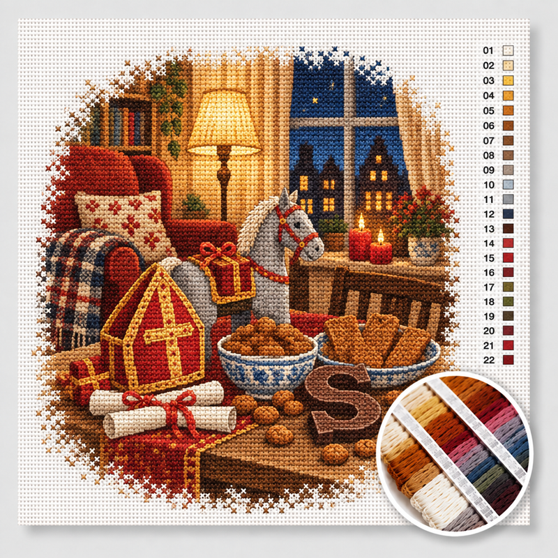 Living Room with Surprises and Poems — Cross Stitch Kit